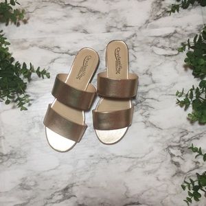 🍁CITYCLASSIFIED NWOT | rose gold slides🍁